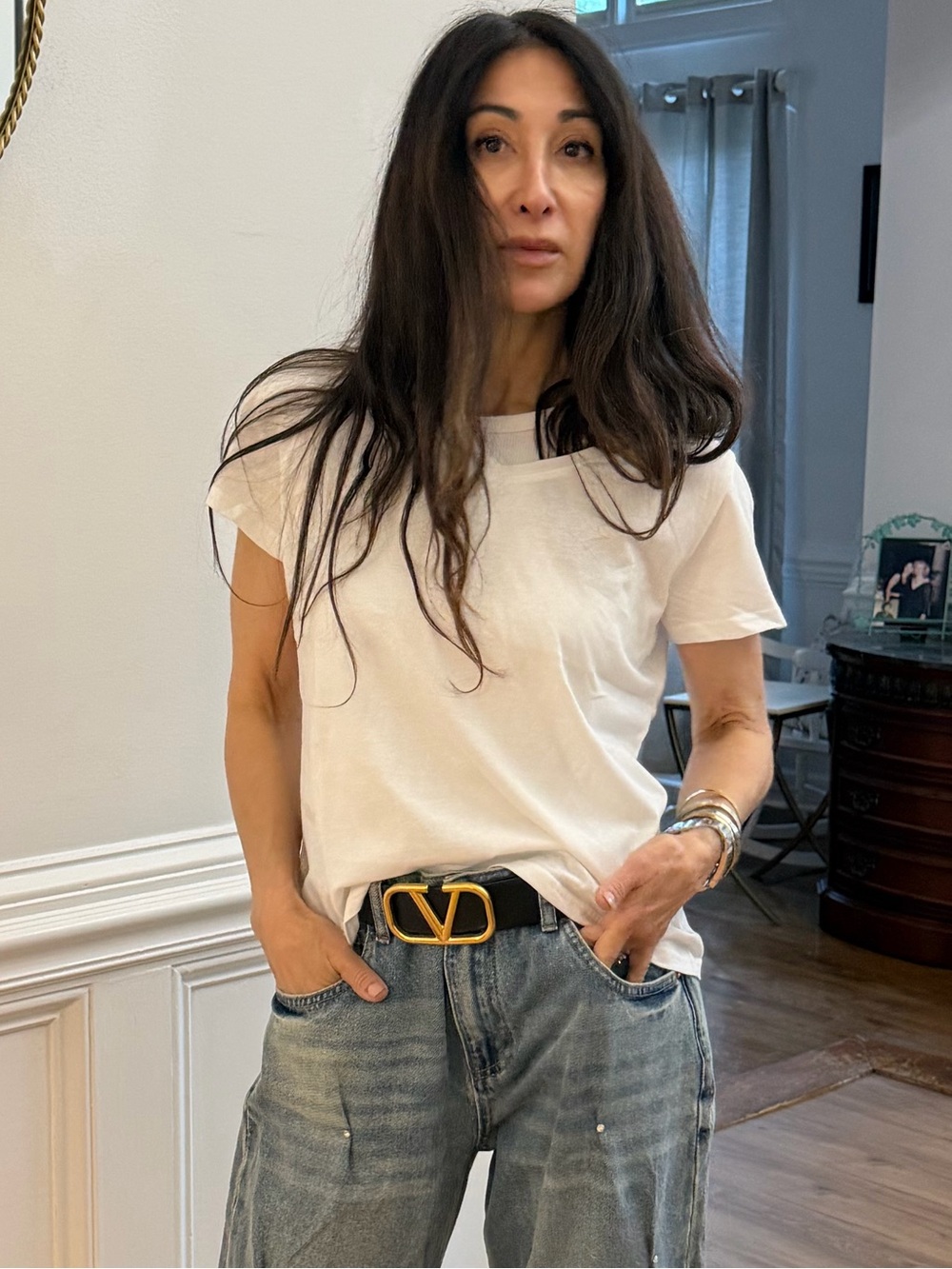 ShopEvelynne Soft White Crewneck Short Sleeve Tee